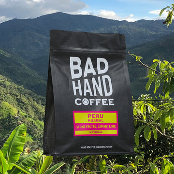 A single origin coffee from Bad Hand Coffee Roastery in Bournemouth